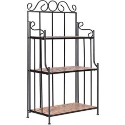 Deuba Blumenregal 101288, Terracotta, Metall, 58 X 30 X 115 Cm