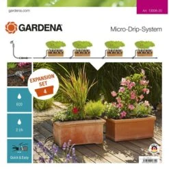 Gardena Micro-Drip-System Erweiterung Pflanztröge, 13006-20, Erweiterung Um 4 Pflanztröge, 10m