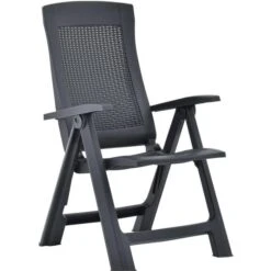 VidaXL Gartenstuhl 48761, Kunststoff, Hochlehner,verstellbar,anthrazit,klappbar,2 Stück -DEUDORFF Geschäft 69603ac612b4c0d0fe705665f49a05fa5ced449d gartenstuhl vidaxl 48761 kunststoff