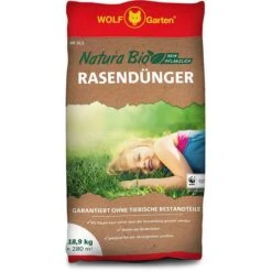 Wolf-Garten NR 18,9 Natura Bio Rasendünger, Langzeitwirkung, 18,9 Kg Für 280m²