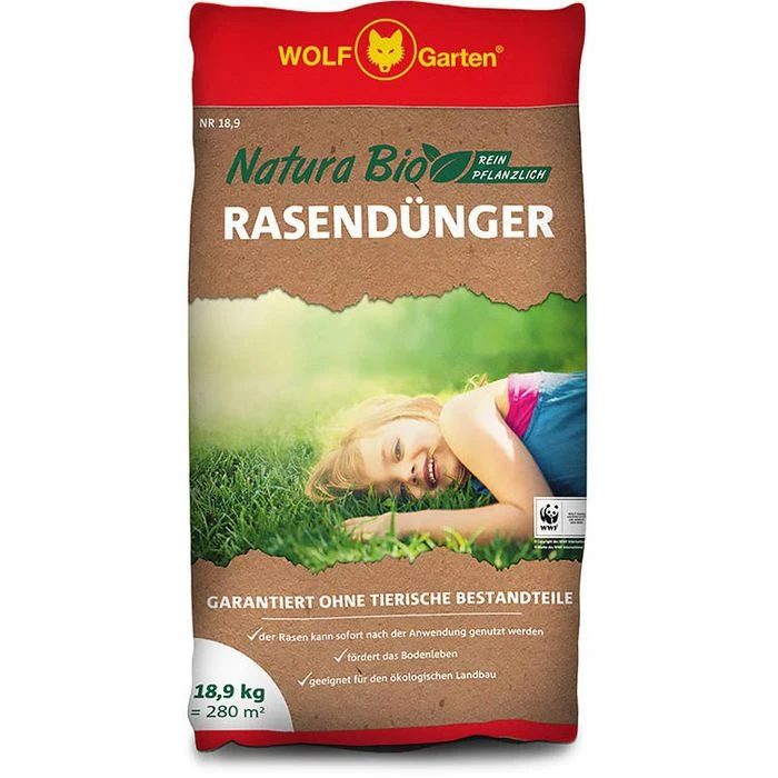 Wolf-Garten NR 18,9 Natura Bio Rasendünger, Langzeitwirkung, 18,9 Kg Für 280m² 3 Wolf-Garten NR 18,9 Natura Bio Rasendünger, Langzeitwirkung, 18,9 Kg Für 280m²