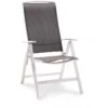 BEST Gartenstuhl Palermo, Stoff, Hochlehner, Verstellbar, Grau, Klappbar