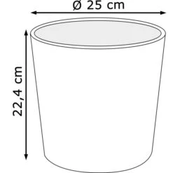 Prosperplast Übertopf Rato Round Umbra, Ø 25 X H 22 Cm, Rund, Polyrattangeflecht -DEUDORFF Geschäft d9377c3ee094dd3a6bb5fefdf09c834c04cb431f uebertopf prosperplast rato round umbra