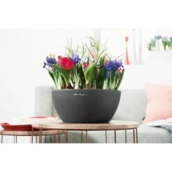 Lechuza Übertopf CUBETO Stone 40 Graphitschwarz, Ø 40 X H 18 Cm, Kunststoff, Erdbewässerungssystem -DEUDORFF Geschäft f51ac058a30d2d7696cb4dfd600751223995f44b uebertopf lechuza cubeto stone 40 graphitschwarz